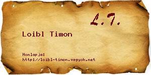 Loibl Timon névjegykártya